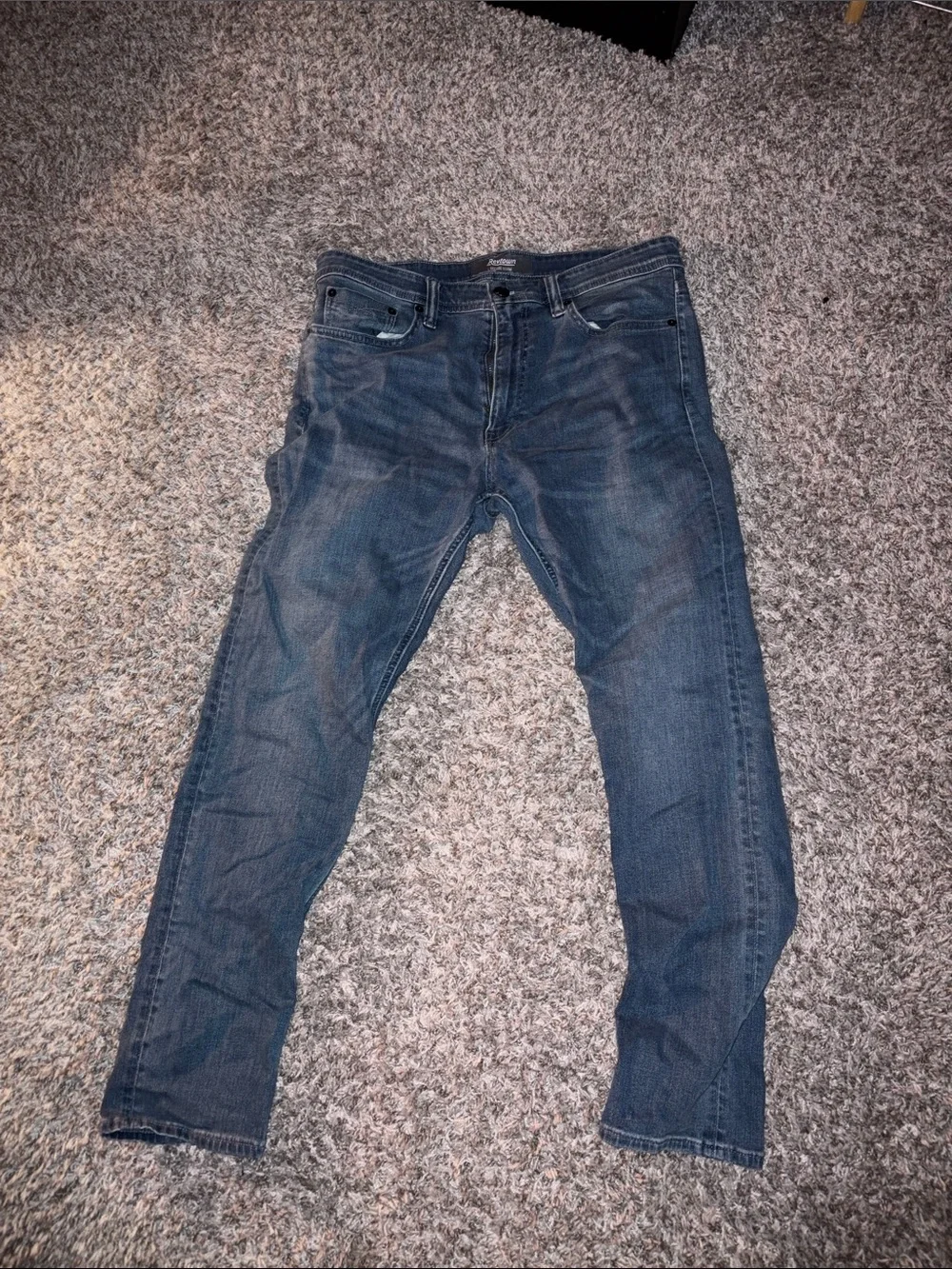 Revtown Men's Slim Straight Blue Denim Jeans